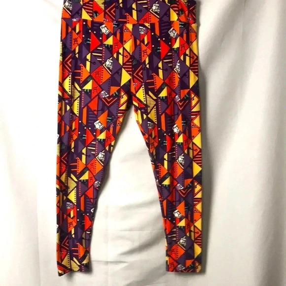 LULAROE HALLOWEEN SKELETON LEGGINGS TALL CURVY 2 CLEAN NO PILLING SOFT COMFY - Picture 1 of 13